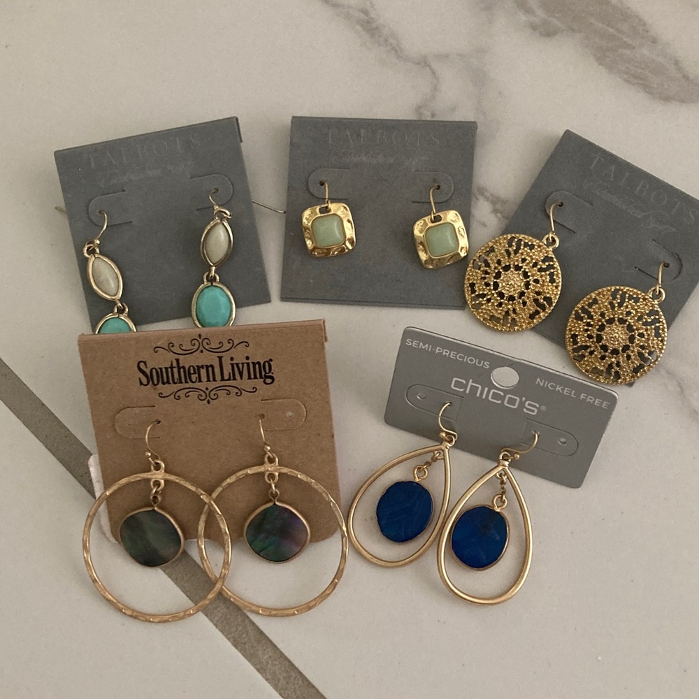 Talbots, Chicos, Southern Living EARRING LOT